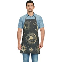 Asian-set With Clouds Moon-sun Stars Vector Collection Oriental Chinese Japanese Korean Style Kitchen Apron by Bangk1t