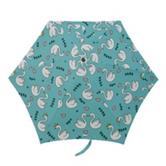 Elegant Swan Pattern Design Mini Folding Umbrellas