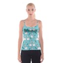 Elegant Swan Pattern Design Spaghetti Strap Top View1