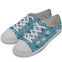 Elegant Swan Pattern Design Men s Low Top Canvas Sneakers View2