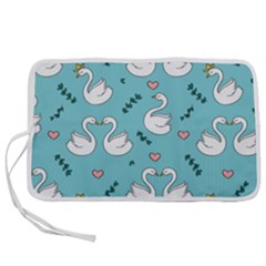 Elegant Swan Pattern Design Pen Storage Case (L)