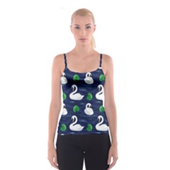 Swan Pattern Elegant Design Spaghetti Strap Top by Bangk1t