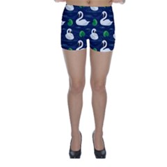 Swan Pattern Elegant Design Skinny Shorts by Bangk1t