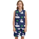 Swan Pattern Elegant Design Kids  Basketball Mesh Set View1