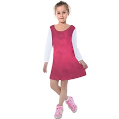 Amaranth Turbulance Cameurut Kids  Long Sleeve Velvet Dress