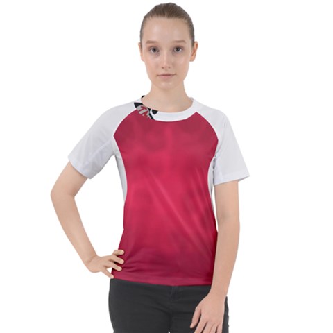 Amaranth Turbulance Cameurut Women s Sport Raglan Tee by imanmulyana