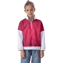 Amaranth Turbulance Cameurut Kids  Half Zip Hoodie