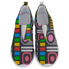 Pattern Geometric Abstract Colorful Arrows Lines Circles Triangles No Lace Lightweight Shoes by Bangk1t