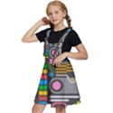 Pattern Geometric Abstract Colorful Arrows Lines Circles Triangles Kids  Apron Dress View2