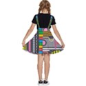 Pattern Geometric Abstract Colorful Arrows Lines Circles Triangles Kids  Apron Dress View4