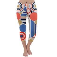 Geometric Abstract Pattern Colorful Flat Circles Decoration Capri Winter Leggings  by Bangk1t