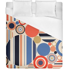 Geometric Abstract Pattern Colorful Flat Circles Decoration Duvet Cover (california King Size) by Bangk1t