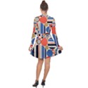 Geometric Abstract Pattern Colorful Flat Circles Decoration Long Sleeve Panel Dress View2