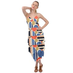 Geometric Abstract Pattern Colorful Flat Circles Decoration Layered Bottom Dress by Bangk1t