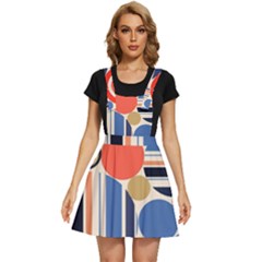 Geometric Abstract Pattern Colorful Flat Circles Decoration Apron Dress by Bangk1t