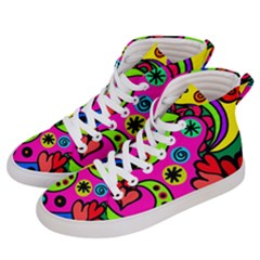 Seamless Doodle Men s Hi-Top Skate Sneakers