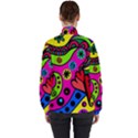 Seamless Doodle Women s High Neck Windbreaker View2