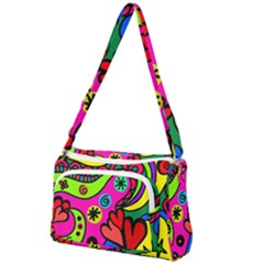 Seamless Doodle Front Pocket Crossbody Bag