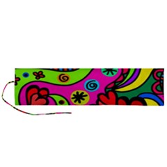 Seamless Doodle Roll Up Canvas Pencil Holder (L)