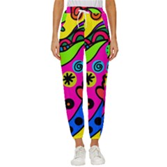 Seamless Doodle Women s Cropped Drawstring Pants