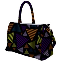 Abstract Pattern Design Various Striped Triangles Decoration Duffel Travel Bag by Bangk1t