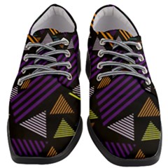 Abstract Pattern Design Various Striped Triangles Decoration Women Heeled Oxford Shoes by Bangk1t