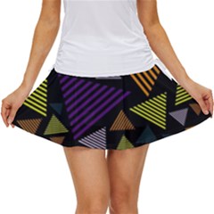 Abstract Pattern Design Various Striped Triangles Decoration Women s Skort by Bangk1t