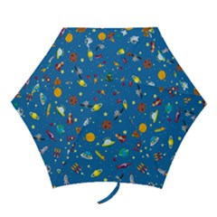 Space Rocket Solar System Pattern Mini Folding Umbrellas