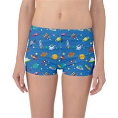 Space Rocket Solar System Pattern Boyleg Bikini Bottoms by Bangk1t