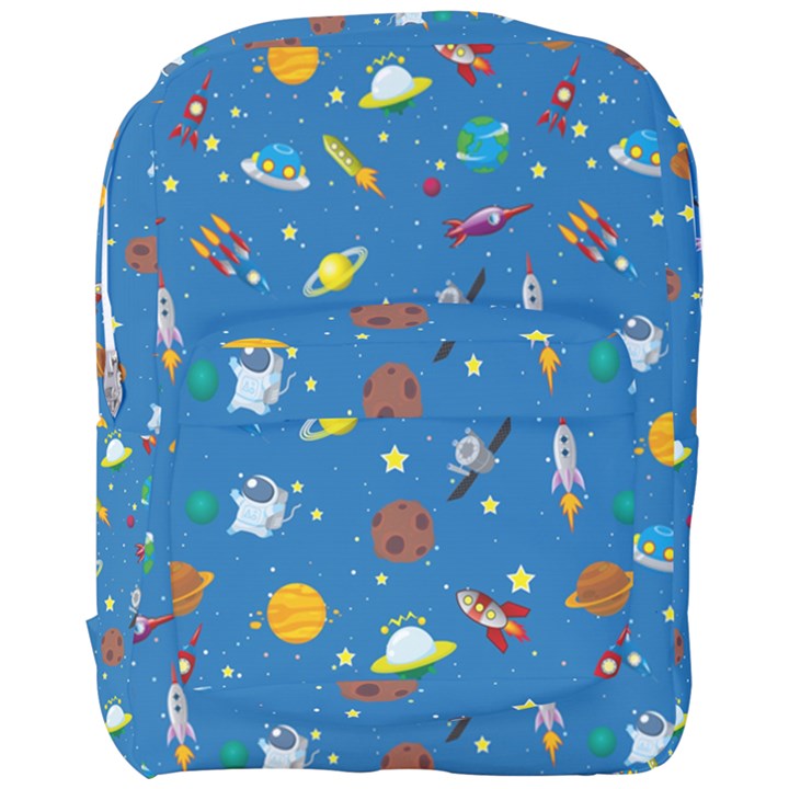 Space Rocket Solar System Pattern Full Print Backpack