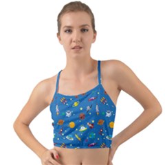 Space Rocket Solar System Pattern Mini Tank Bikini Top by Bangk1t