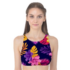 Tropical Pattern Tank Bikini Top by Bangk1t