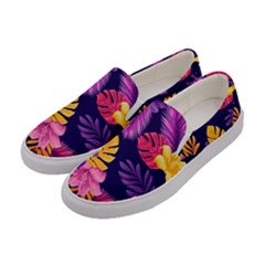 Tropical Pattern Women s Canvas Slip Ons by Bangk1t