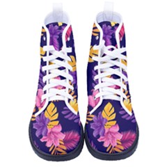 Tropical Pattern Men s High-top Canvas Sneakers