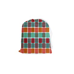 Bricks Abstract Seamless Pattern Drawstring Pouch (small) by Bangk1t