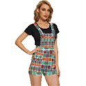 Bricks Abstract Seamless Pattern Short Overalls View3