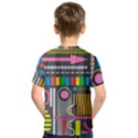 Pattern Geometric Abstract Colorful Arrow Line Circle Triangle Kids  Sport Mesh Tee View2