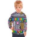 Pattern Geometric Abstract Colorful Arrow Line Circle Triangle Kids  Hooded Pullover View1