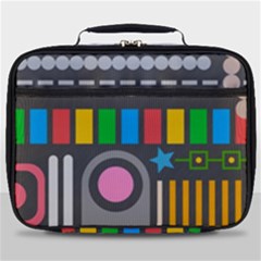 Pattern Geometric Abstract Colorful Arrow Line Circle Triangle Full Print Lunch Bag by Bangk1t