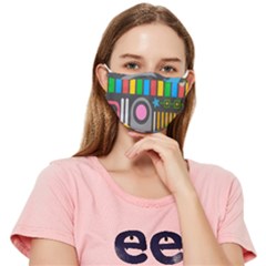 Pattern Geometric Abstract Colorful Arrow Line Circle Triangle Fitted Cloth Face Mask (adult)