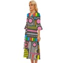 Pattern Geometric Abstract Colorful Arrow Line Circle Triangle Midsummer Wrap Dress View2