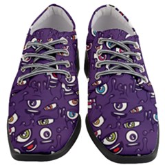 Eye Artwork Decor Eyes Pattern Purple Form Backgrounds Illustration Women Heeled Oxford Shoes