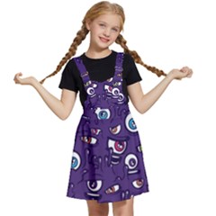 Eye Artwork Decor Eyes Pattern Purple Form Backgrounds Illustration Kids  Apron Dress