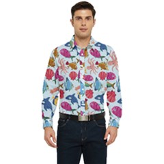 Sea Creature Themed Artwork Underwater Background Pictures Men s Long Sleeve  Shirt by Bangk1t