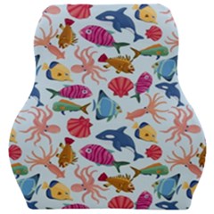 Sea Creature Themed Artwork Underwater Background Pictures Car Seat Velour Cushion  by Bangk1t