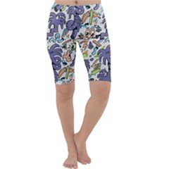 Purple Orange Green Blue Cartoon Cropped Leggings  by Bangk1t