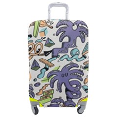 Purple Orange Green Blue Cartoon Luggage Cover (medium) by Bangk1t