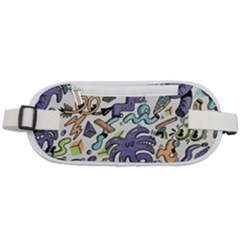 Purple Orange Green Blue Cartoon Rounded Waist Pouch by Bangk1t