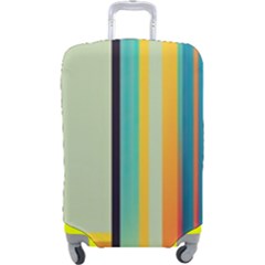 Colorful Rainbow Striped Pattern Stripes Background Luggage Cover (large) by Bangk1t