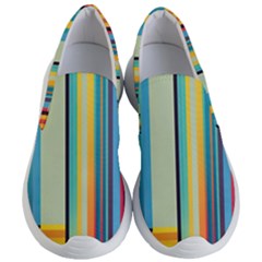 Colorful Rainbow Striped Pattern Stripes Background Women s Lightweight Slip Ons by Bangk1t